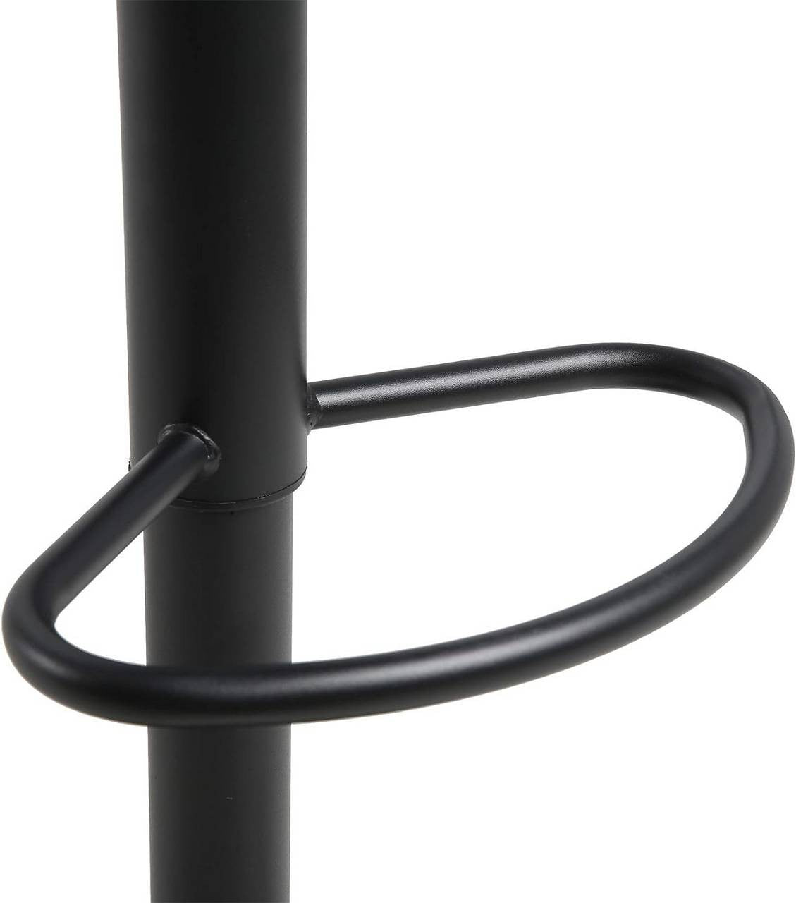24goodz Adjustable Bar Stool - Ergonomic Comfort - Durable Metal Frame - Faux Leather - For Home & Office - Black/Grey
