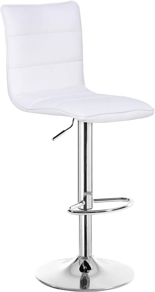 24goodz Bar Stool - Comfortable and Ergonomic - Durable and Multifunctional - Faux Leather - White - ws