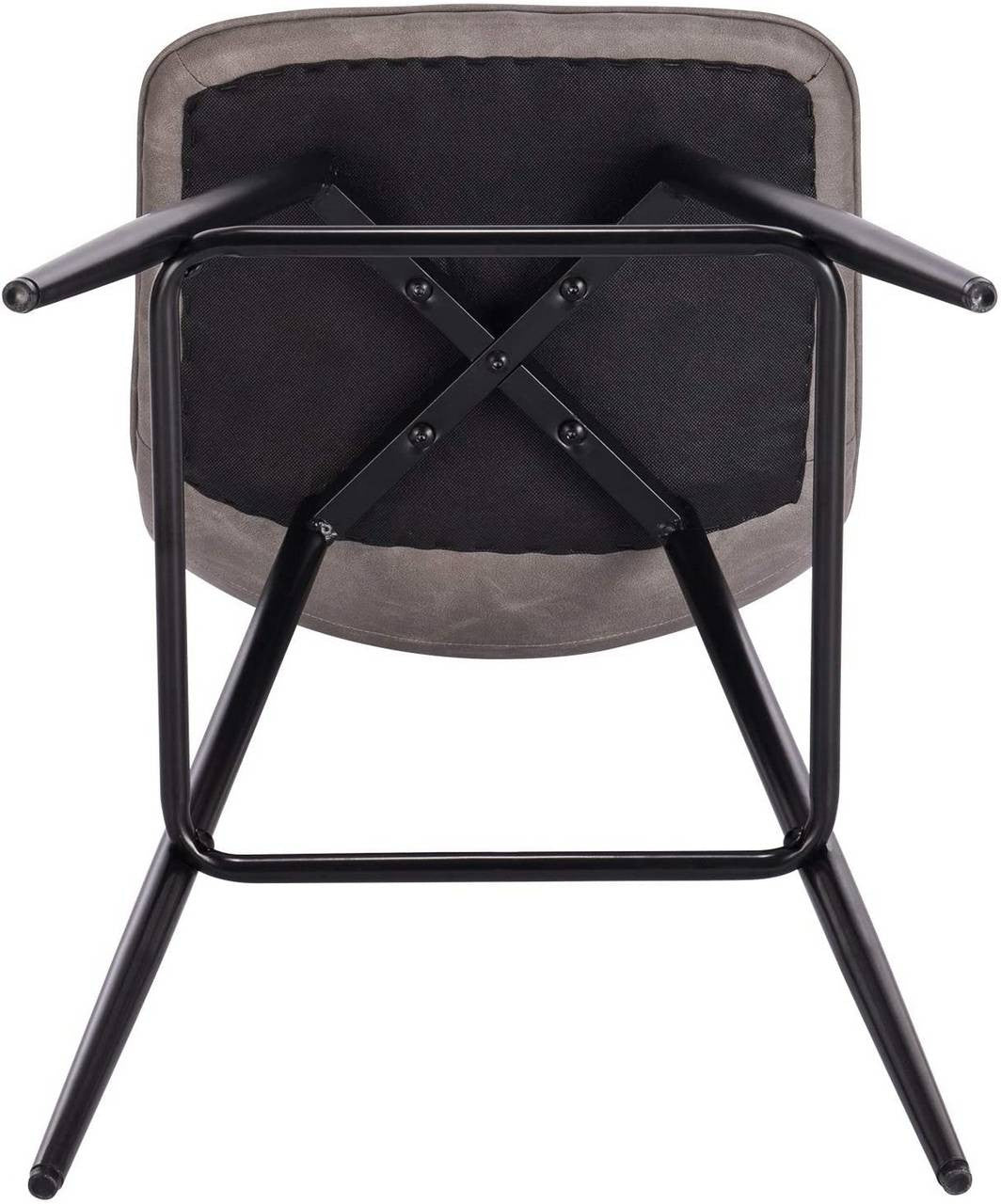 24goodz Bar Stool with Footrest - Comfortable & Ergonomic - Stable & Robust - Faux Leather - Dark Grey - dgr