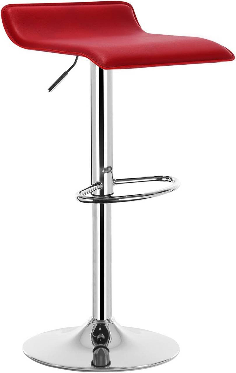 24goodz Bar Stool - Ergonomic Comfort - Durable Design - Faux Leather - For Home & Office - Bordeaux - bd