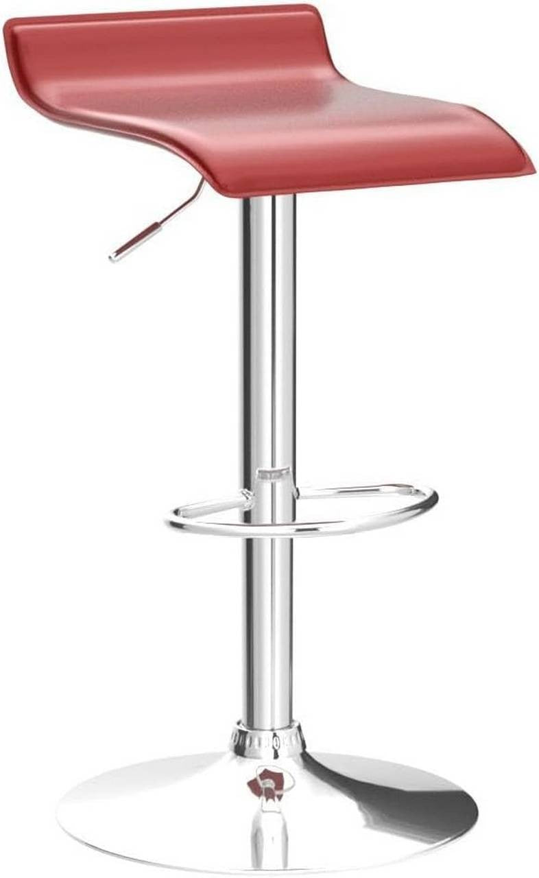 24goodz Bar Stool - Ergonomic Comfort - Durable Design - Faux Leather - For Home & Office - Bordeaux - bd