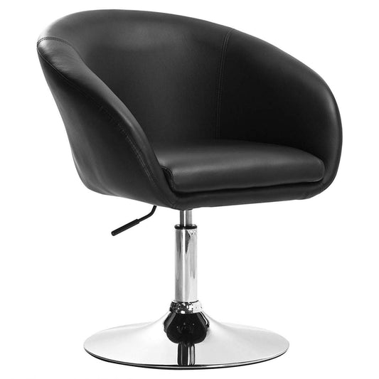 24goodz Bar Stool - Comfortable Seating - Ergonomic Design - Faux Leather - Black - sz