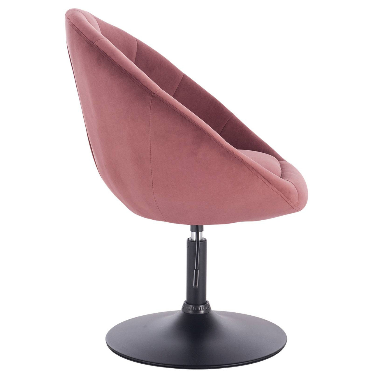 24goodz Velvet Pink Lounge Chair - Comfortable Design - Ergonomic Principles - Velvet + Metal - For Home & Living - Pink - rs