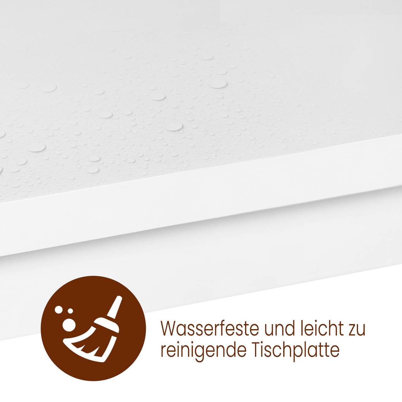 24goodz Bartafel - Ergonomic Height for Comfort - Sturdy Metal Frame - MDF - For Home and Business Use - Vintage Wood/White - ws