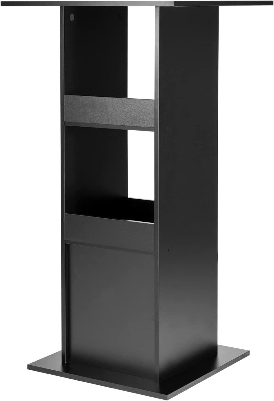 24goodz Bartafel with 3 Shelves - Space-Saving Design - Wood Material - Black - 109 cm Height