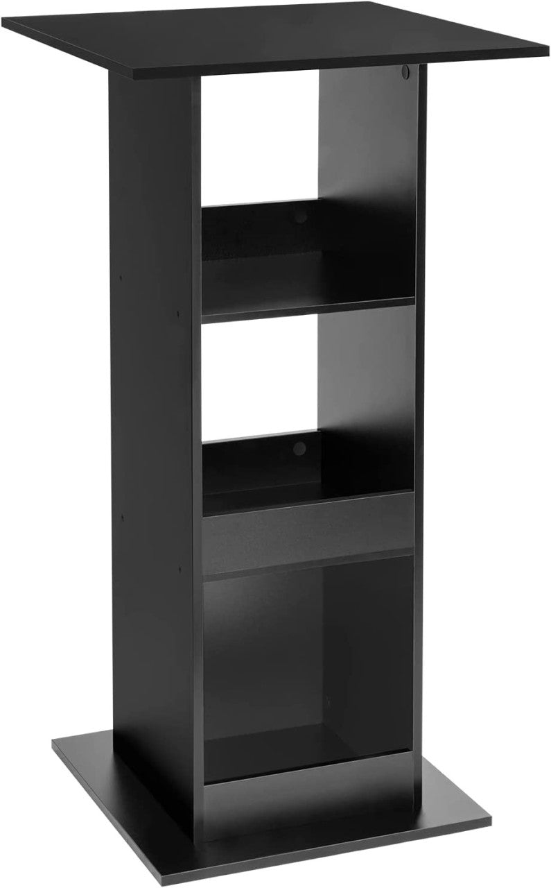 24goodz Bartafel with 3 Shelves - Space-Saving Design - Wood Material - Black - 109 cm Height