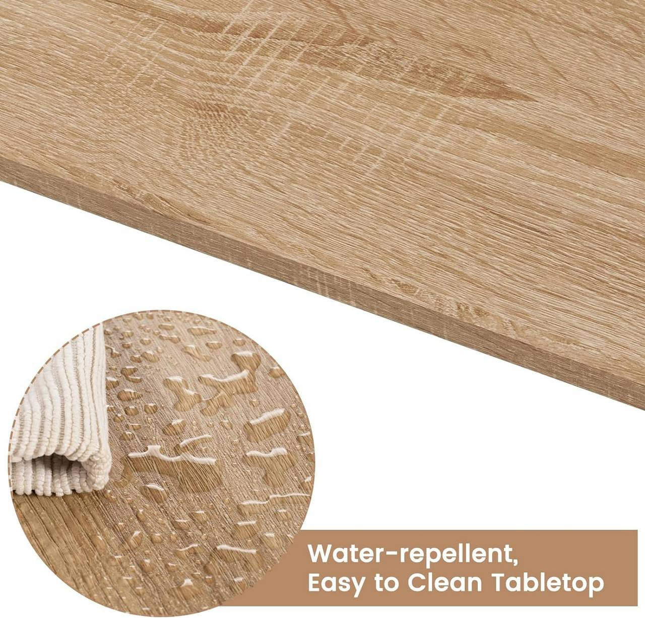 24goodz Bartafel with 3 Shelves - Perfect for Home Entertaining - E1 Wood-based Material + Metal - Light Oak + White