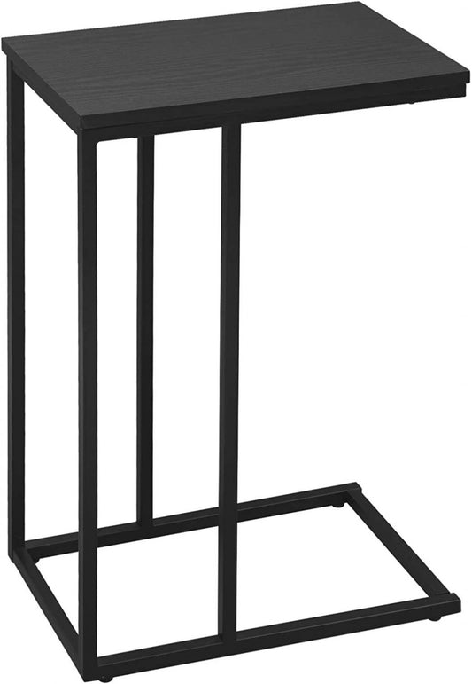 24goodz Side Table - Sturdy Construction - Easy to Assemble - MDF and Iron Frame - Black - sz