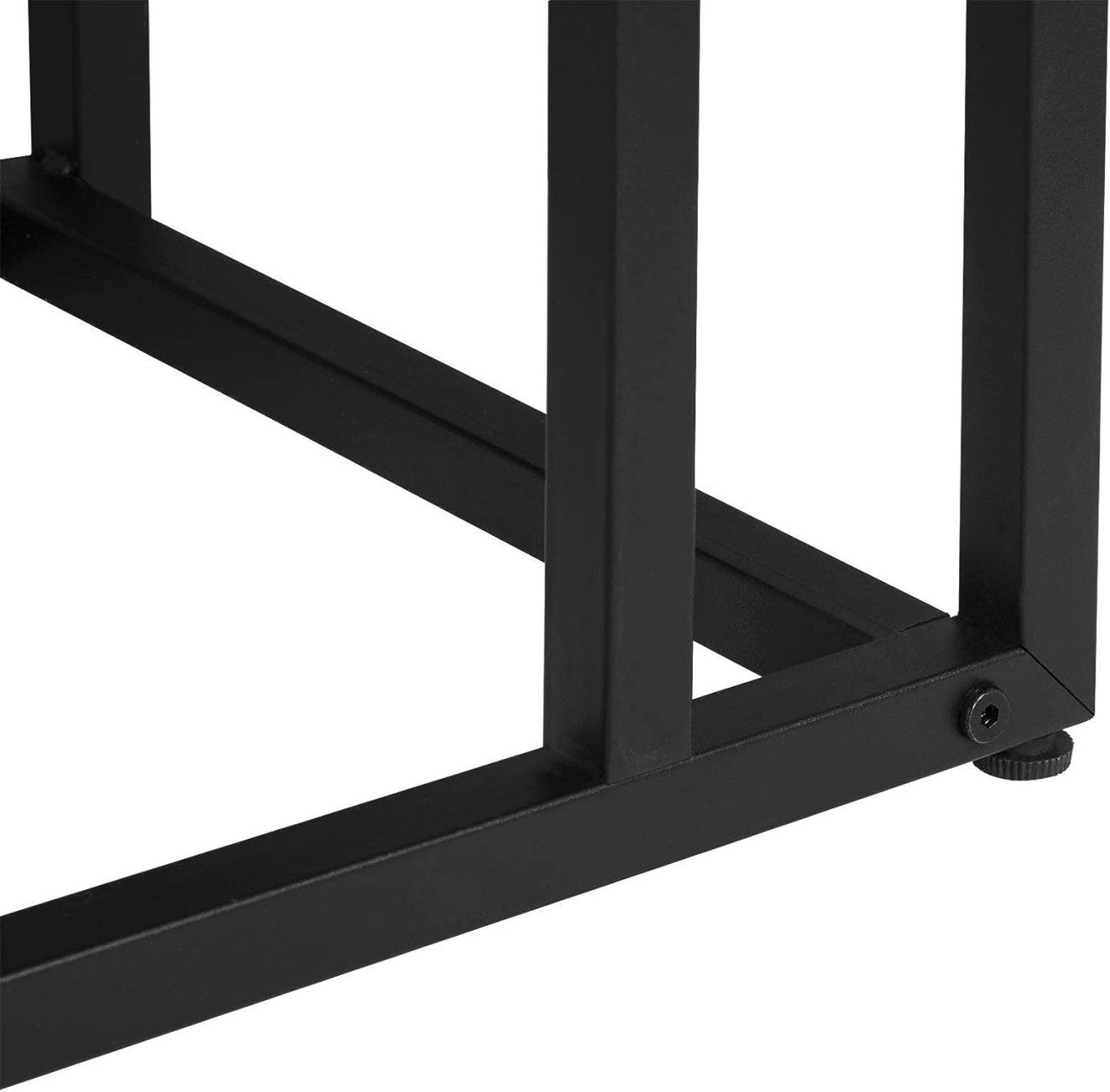 24goodz Side Table - Sturdy and Durable - E1-Class Wood and Metal - For Living Room or Bedroom - Black - sz