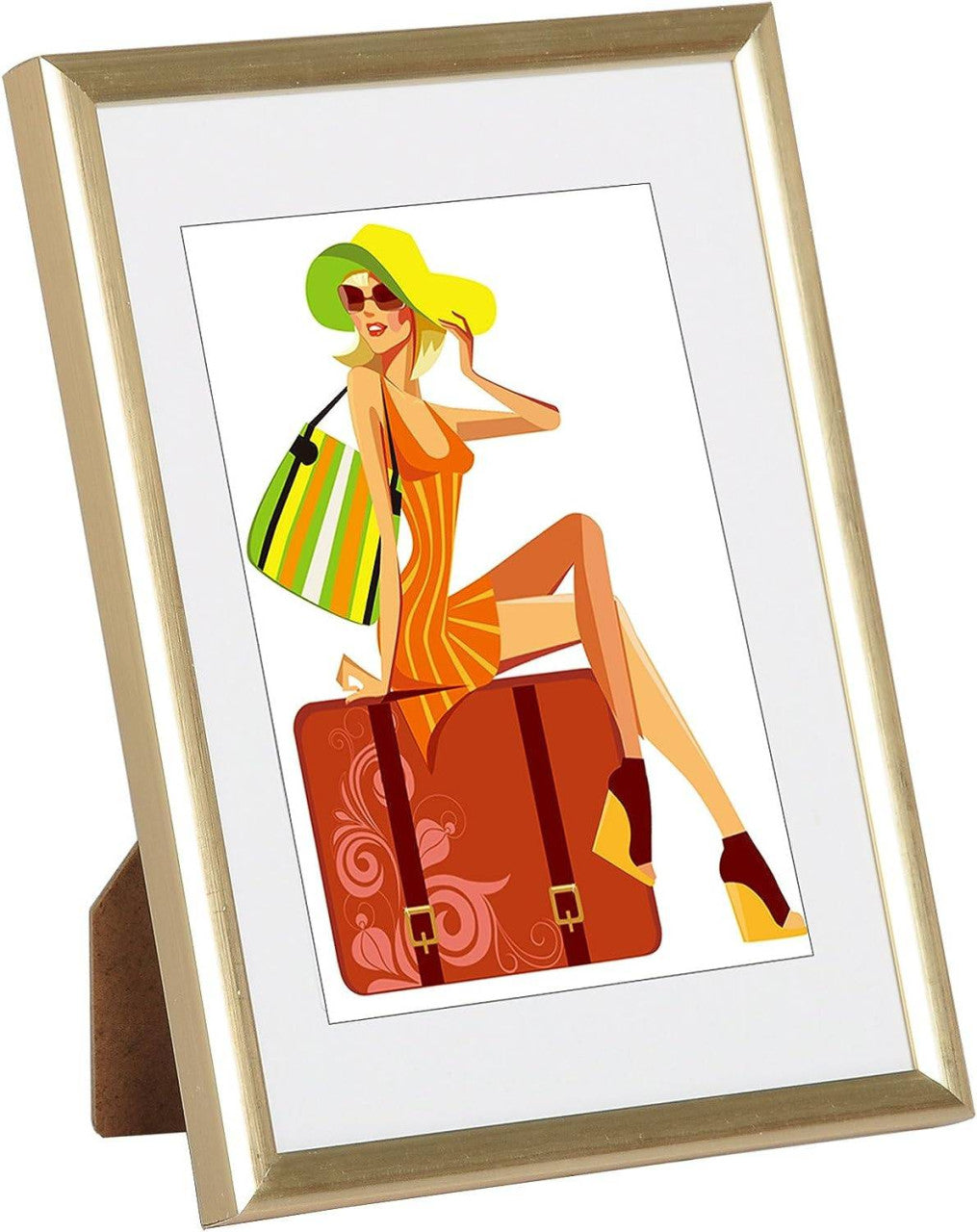 24goodz Photo Frame Set of 3 - Durable and Stylish - Plastic and Glass - For Everyone - Black/White/Gold - gd
