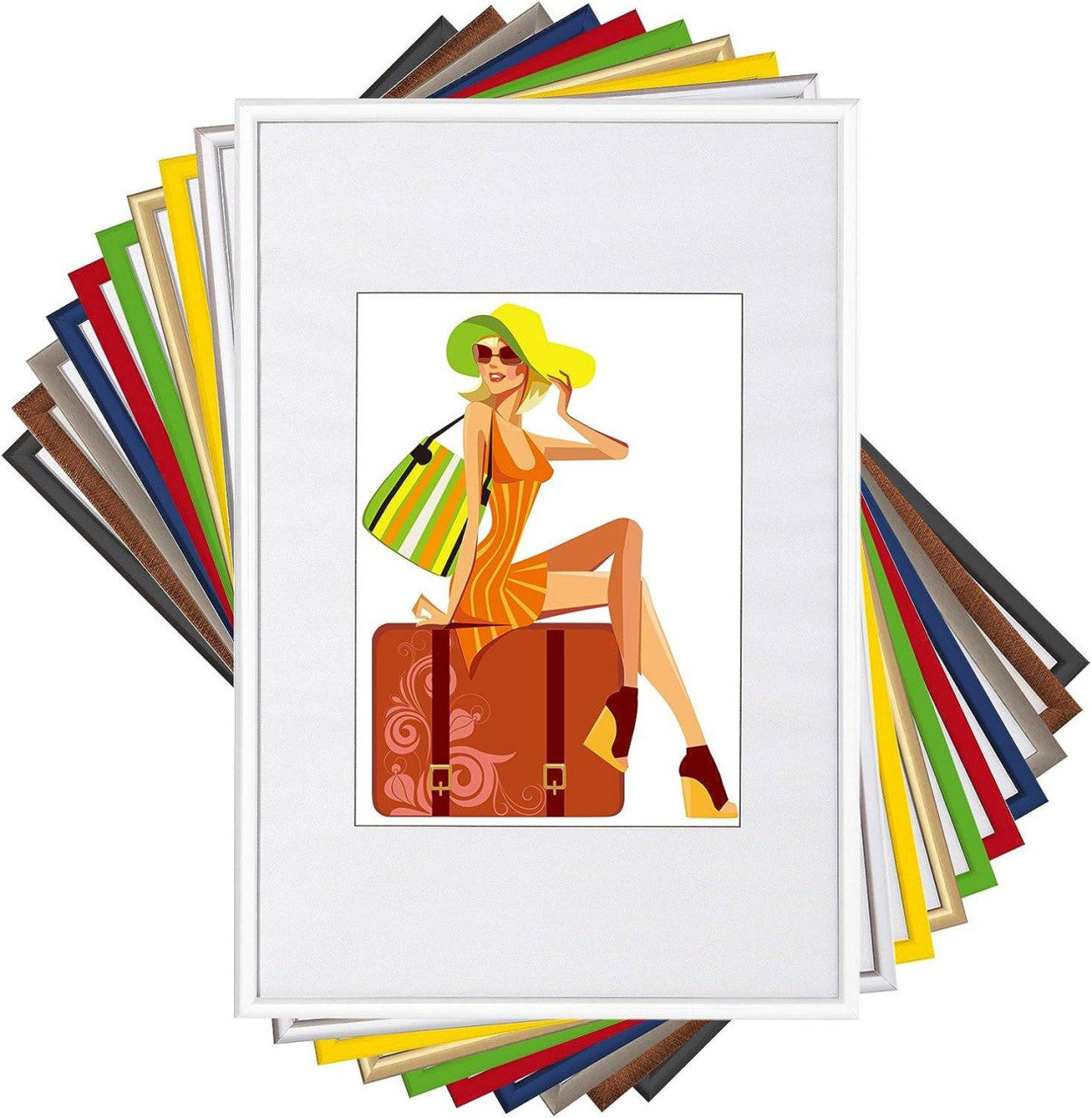 24goodz Photo Frame Set of 3 - Durable and Stylish - Plastic Frame with Glass Front - For Everyone - Black 40x50cm - sz
