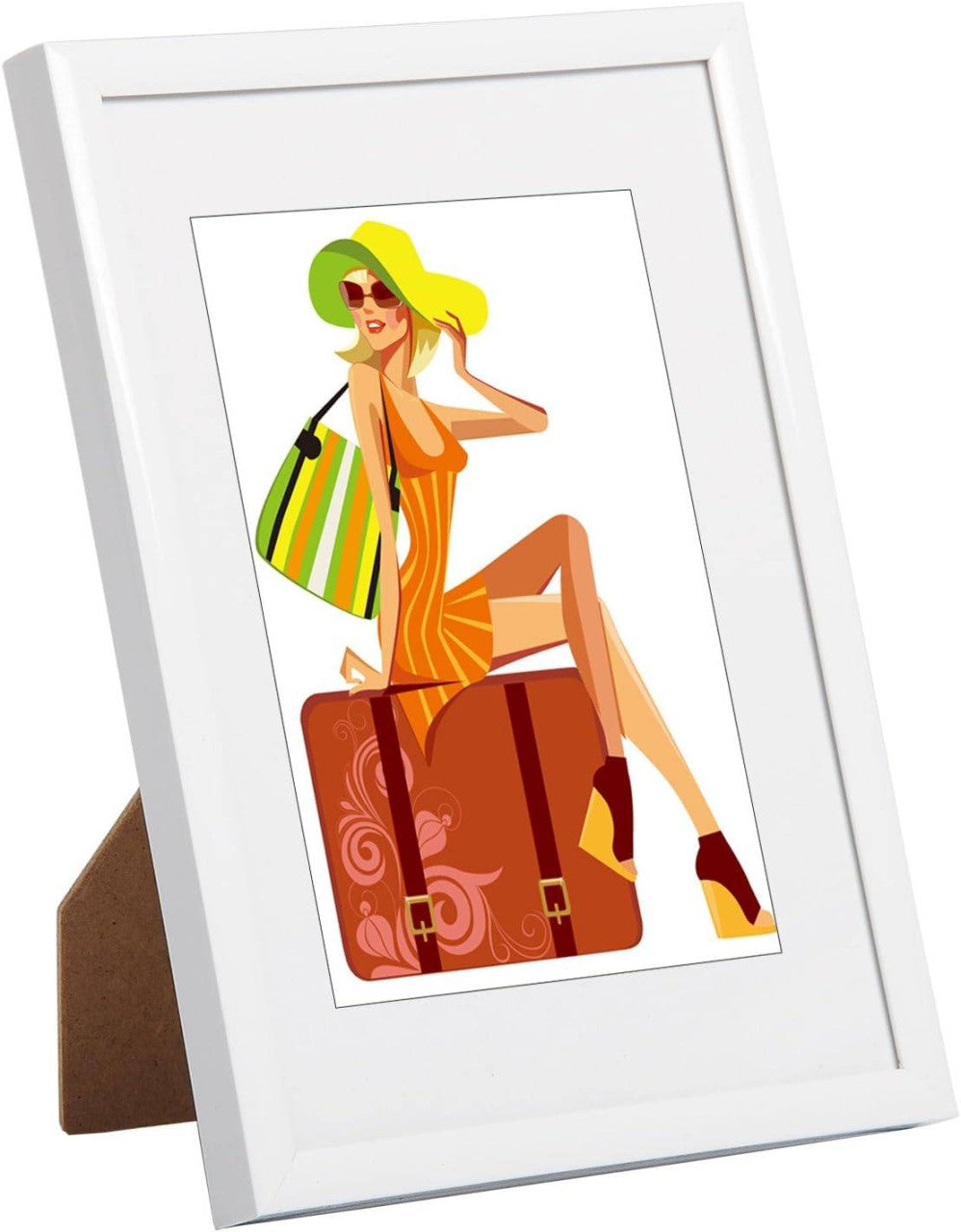24goodz Photo Frame Set of 3 - Durable and Stylish - Plastic and Glass - For Home Decor - White 50x70cm - ws