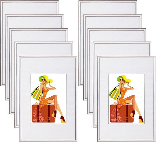 24goodz Photo Frame Gallery Set - Versatile for Multiple Sizes - Durable Plastic - For Everyone - Bronze - sb