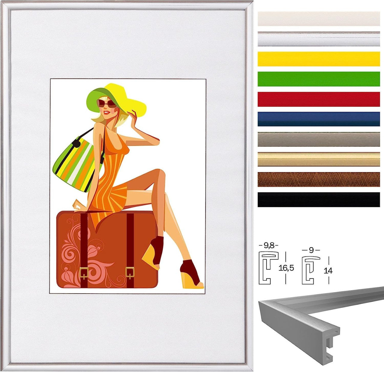 24goodz Photo Frame Gallery Set - Versatile for Multiple Sizes - Durable Plastic - For Everyone - Bronze - sb