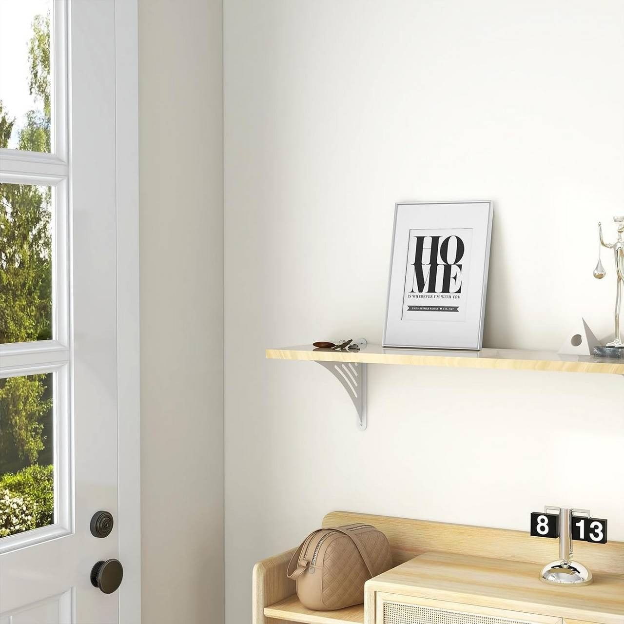 24goodz Set of 4 Photo Frames - Versatile Display Options - Premium Aluminium and Plexiglass - For Home and Office - Black/Silver