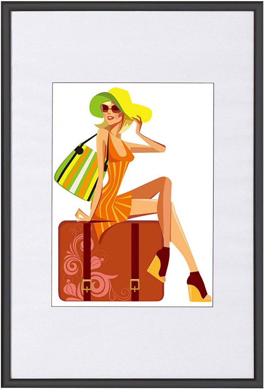 24goodz Photo Frame - Versatile for Various Sizes - Durable Plastic - For Everyone - Black 21x29.7cm (A4) - sz