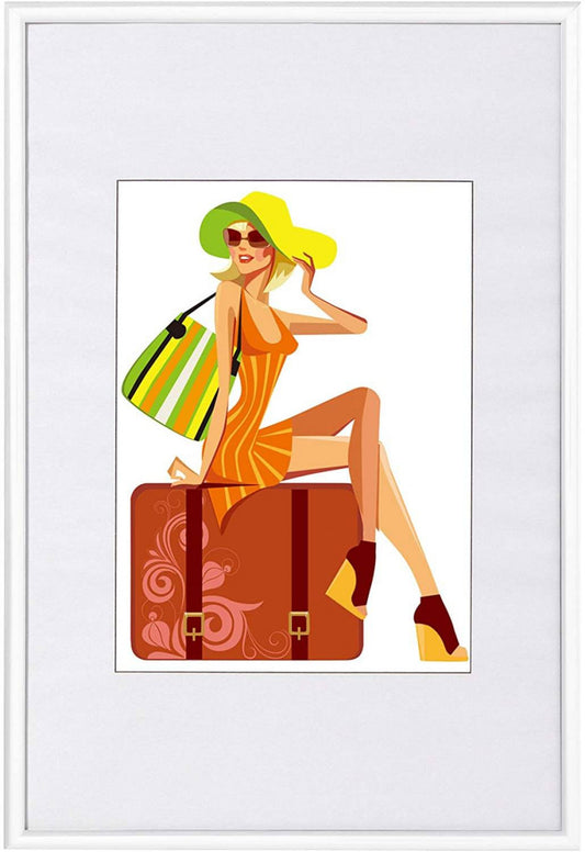 24goodz Photo Frame - Versatile for Multiple Sizes - Durable Plastic - For Everyone - White 15x20cm - ws