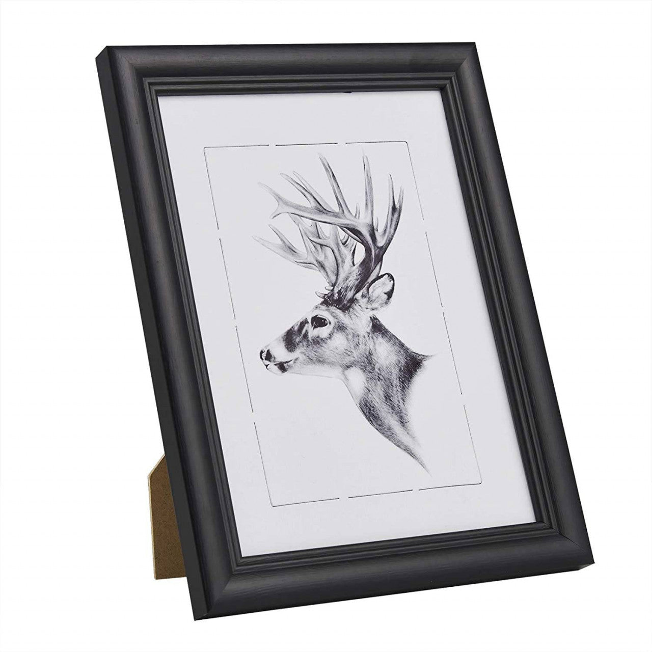 24goodz Wooden Photo Frame - Versatile Display Options - High-Quality MDF - For Home Decoration - Black - 13x18 cm