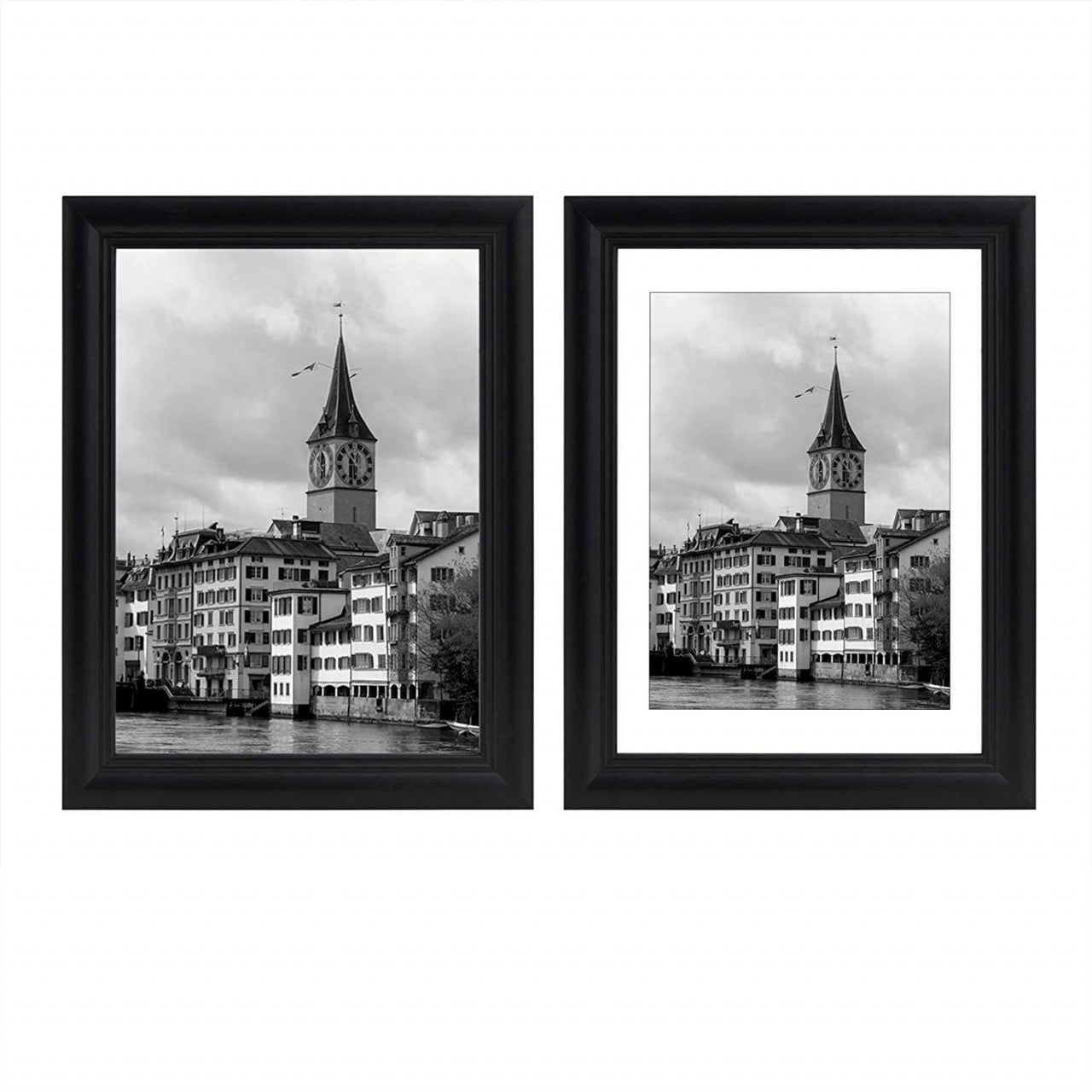 24goodz Wooden Photo Frame - Versatile Hanging Options - Durable MDF - For Home Decor - White/Black/Silver/Gold/Red/Dark Brown/Natural
