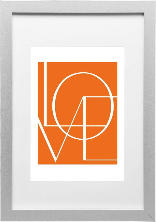 24goodz Wooden Photo Frame - Eco-Friendly MDF - Stable Backing for Secure Photos - MDF - For Everyone - Silver 15x20 cm - sb