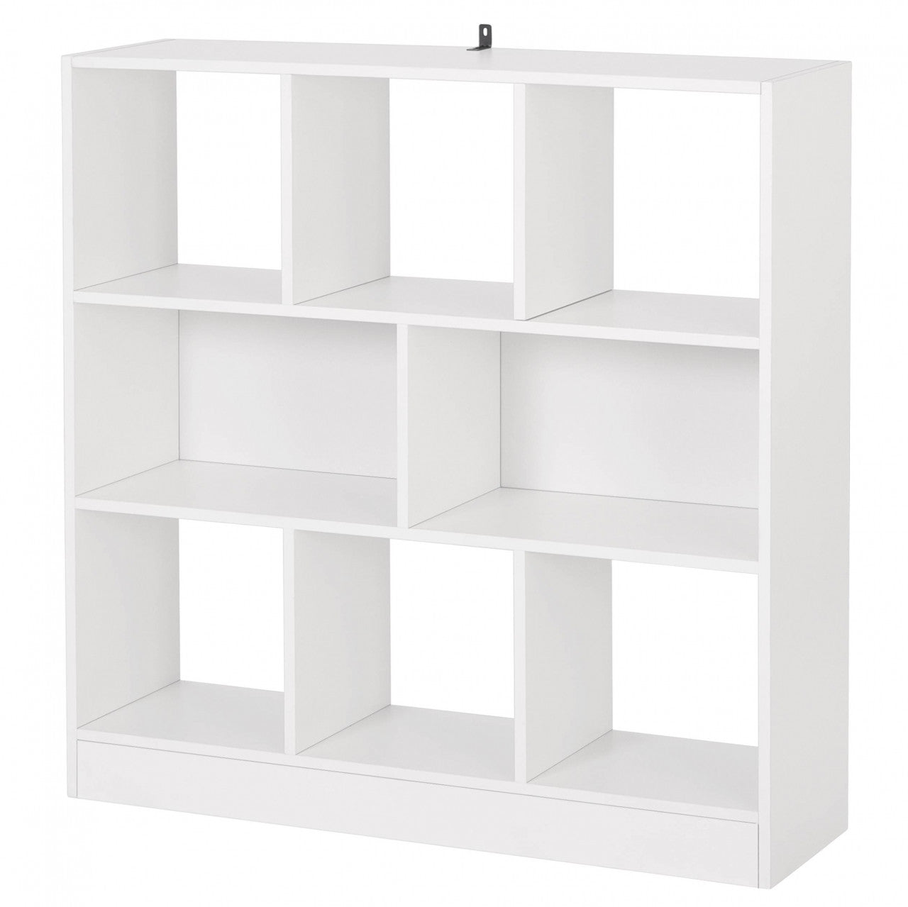 24goodz White Bookshelf with 8 Shelves - Robust and Versatile - E1 Particle Board - For Home and Office - 97.5 x 100 x 30 cm - ws