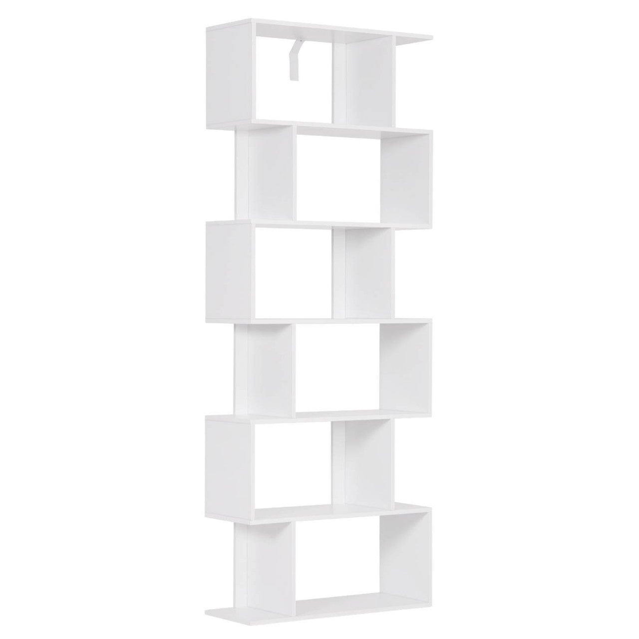 24goodz Bookcase with 6 Levels - Stable and Safe Construction - Space-Saving Design - E1-Class Wood-Based Material - White - 60 x 160 x 23.5 cm - ws