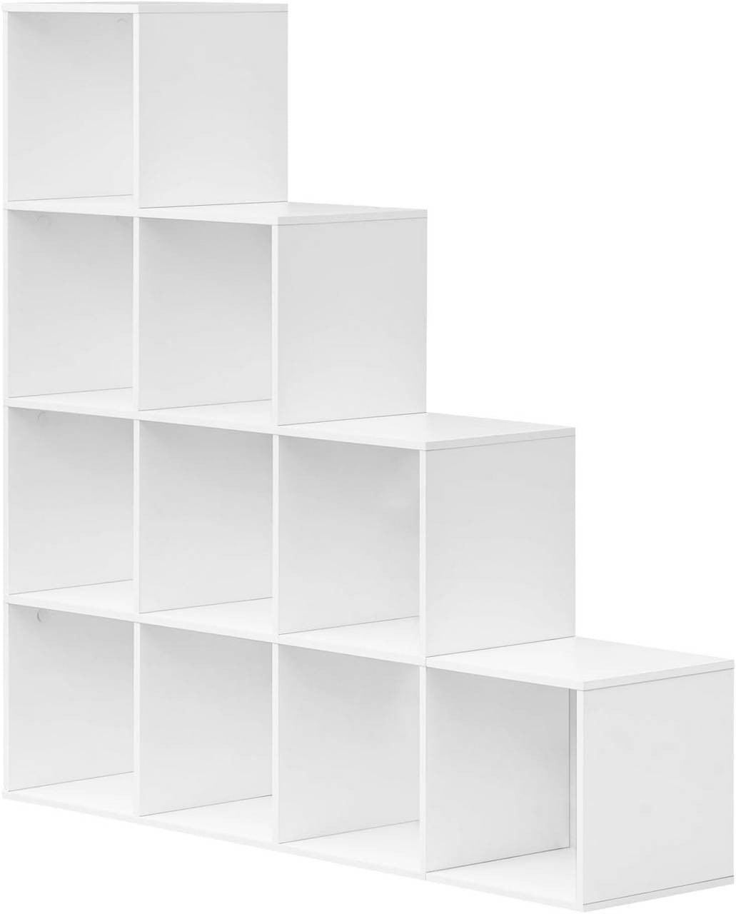 24goodz Cube Shelf with 10 Compartments - Stylish and Practical Design - Wood Material - For Home and Office - White/Oak
