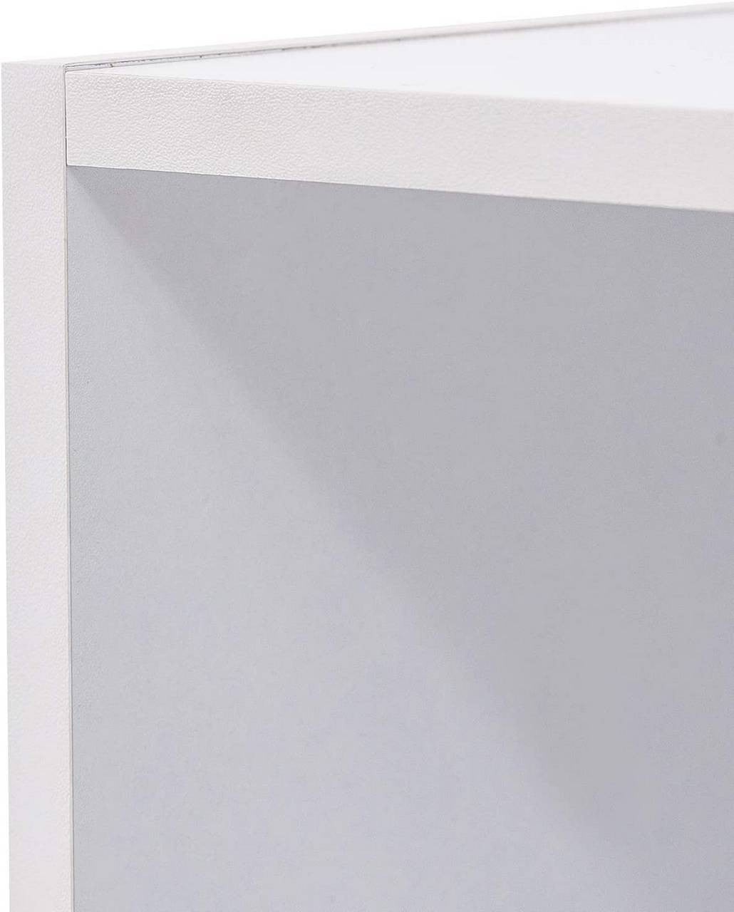 24goodz Bookcase with 8 Compartments - Space-Saving Design - MDF - For Home and Office - White - ws