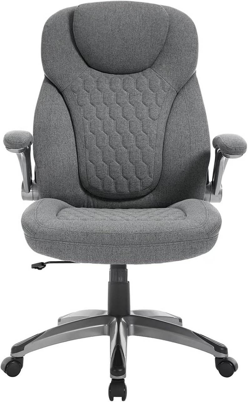 24goodz Ergonomic Office Chair - Ultimate Comfort with Adjustable Height - High-Resilience Foam - For Home Office Use - Grey
