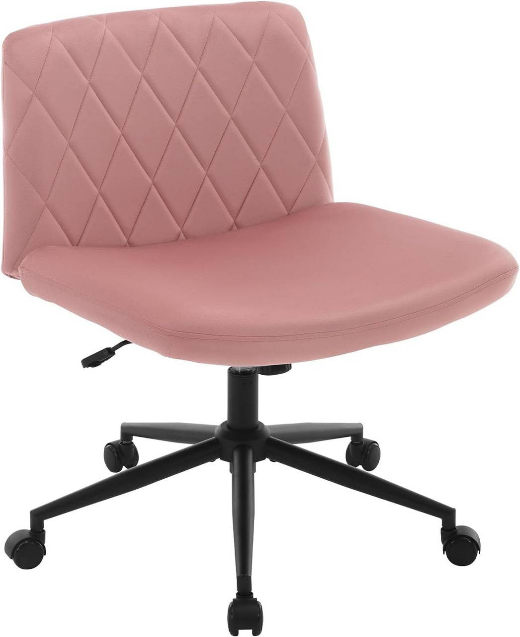 24goodz Velvet Office Chair - Ergonomic Design - Adjustable Height and Tilt - Velvet + Metal - Pink
