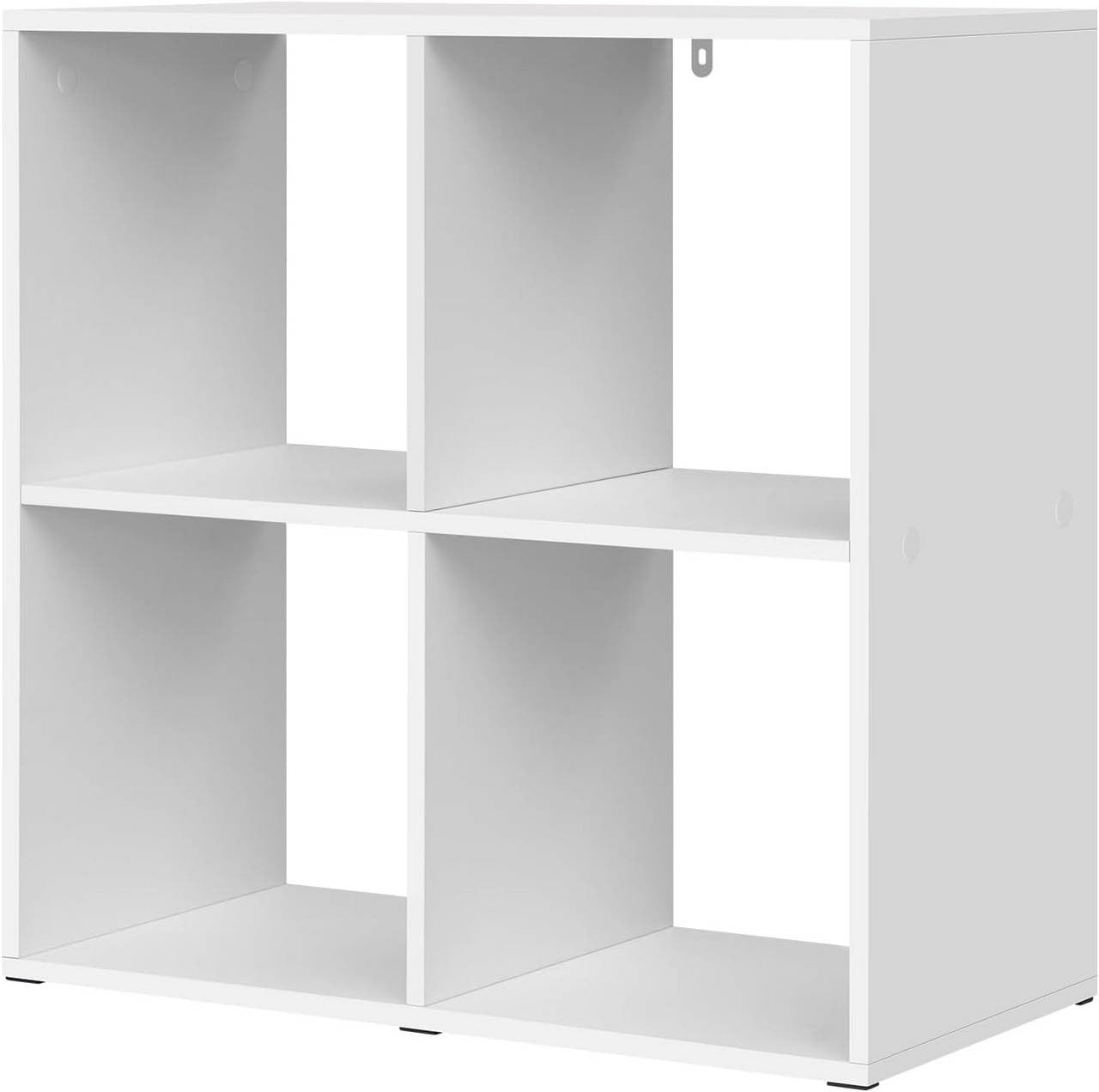 24goodz Cube Shelf - Space-Saving Design - Sturdy and Safe - MDF - For Home and Office - White/Light Oak