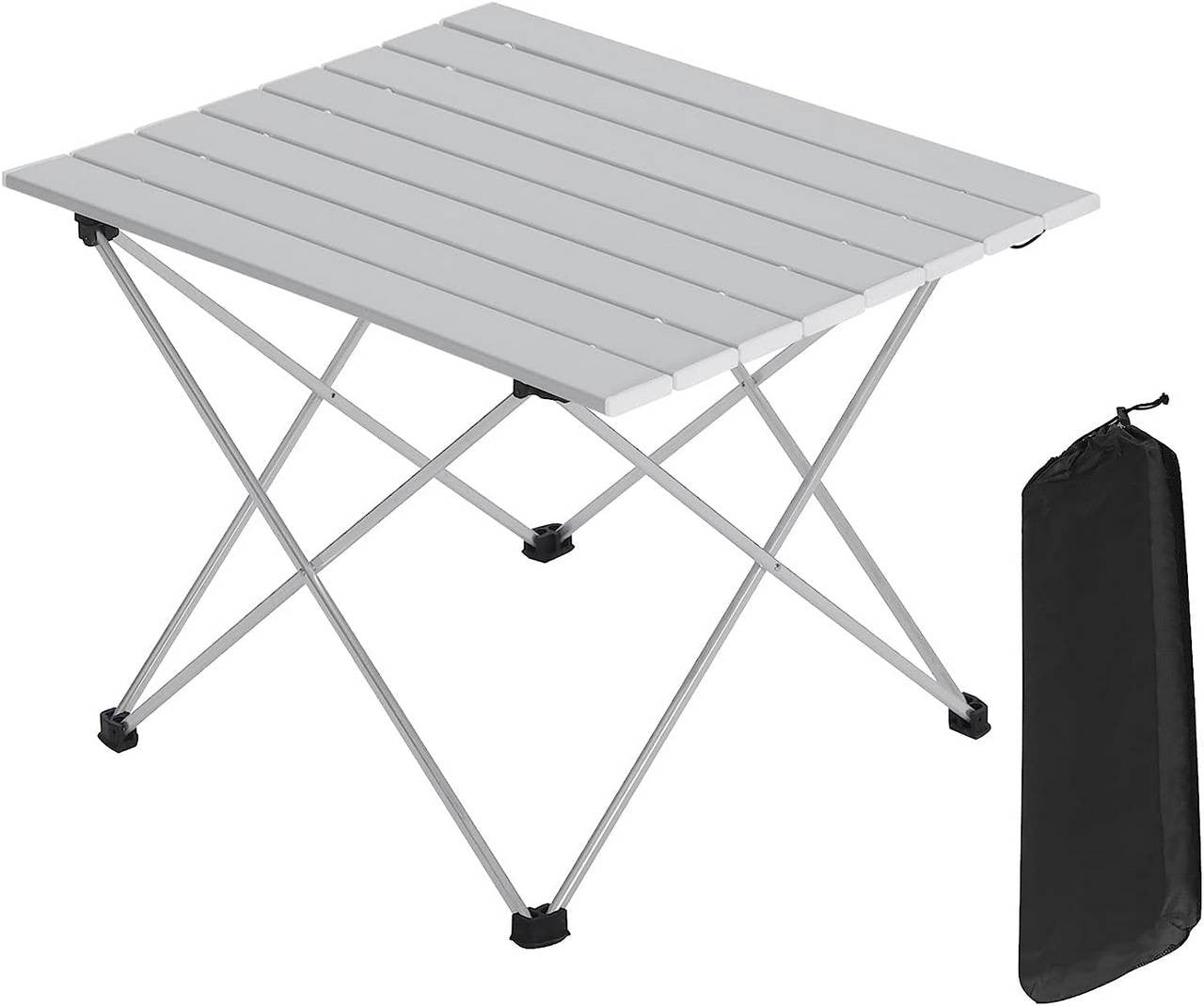 24goodz Aluminium Folding Camping Table - Lightweight and Portable - Aluminium Alloy - For Outdoor Enthusiasts - Silver - sb