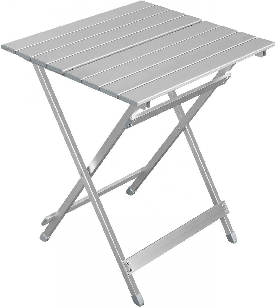 24goodz Folding Camping Table - Lightweight and Portable - Aluminium - For Outdoor Enthusiasts - Silver - sb