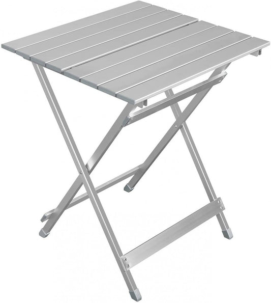 24goodz Folding Camping Table - Lightweight and Portable - Aluminium - For Outdoor Enthusiasts - Silver - sb
