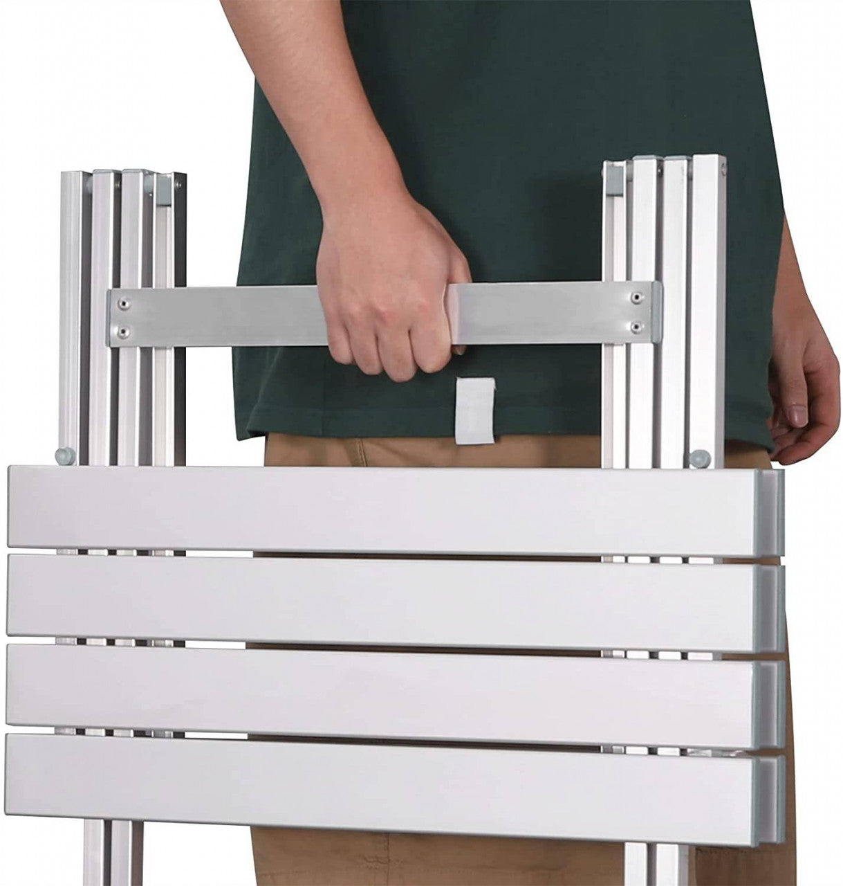 24goodz Folding Camping Table - Lightweight and Portable - Aluminium - For Outdoor Enthusiasts - Silver - sb