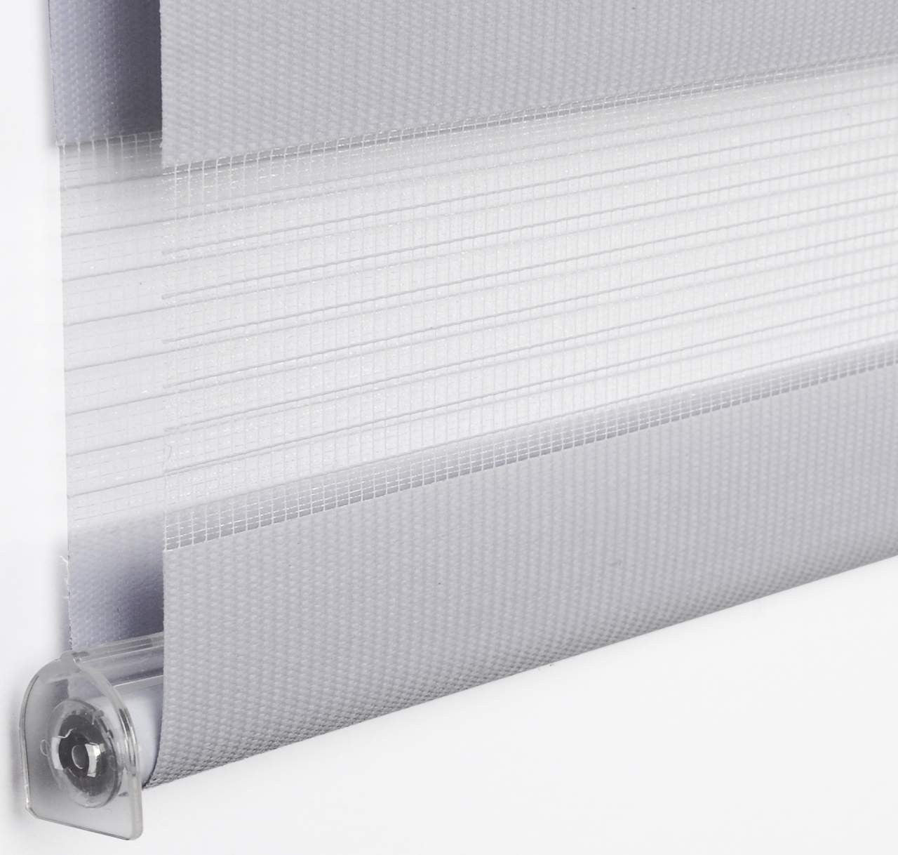 24goodz Double Roller Blind - Easy Installation - Light Protection & Privacy - 100% Polyester - Grey - 60x150 cm