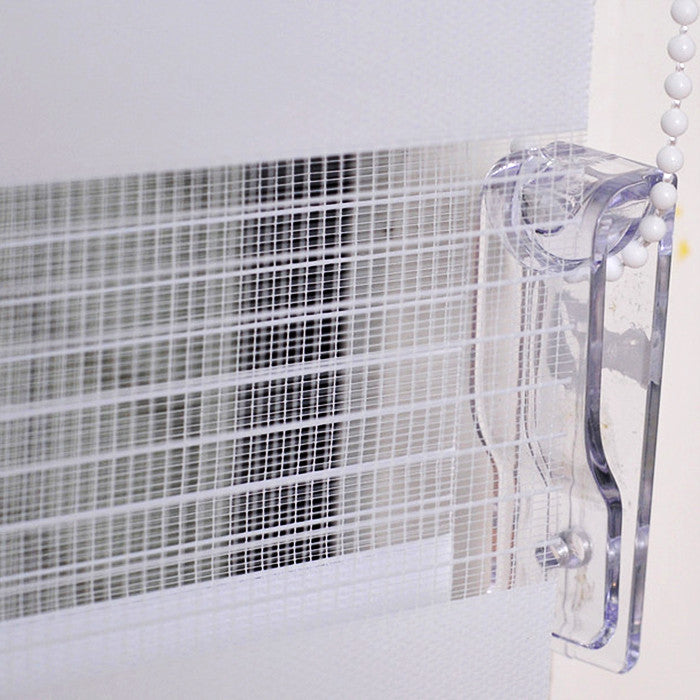 24goodz Double Roller Blind - Easy Installation Without Drilling - 100% Polyester - For Windows and Doors - White 100x120