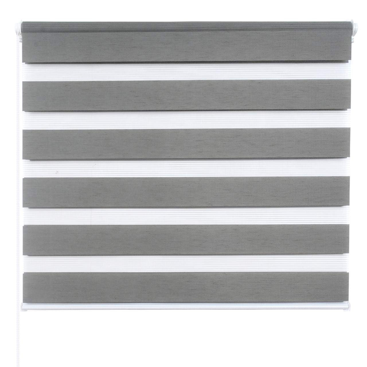 24goodz Dual Roller Blind - Light Control and Privacy Protection - 100% Polyester - For Windows and Doors - Grey Wood Look - hogr