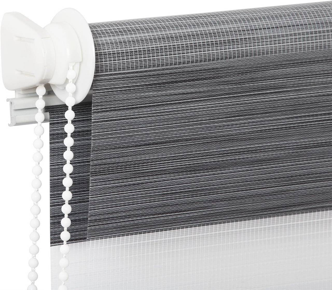 24goodz Day and Night Zebra Roller Blind - Light Control & Privacy Protection - 100% Polyester - Grey - 50x150 cm