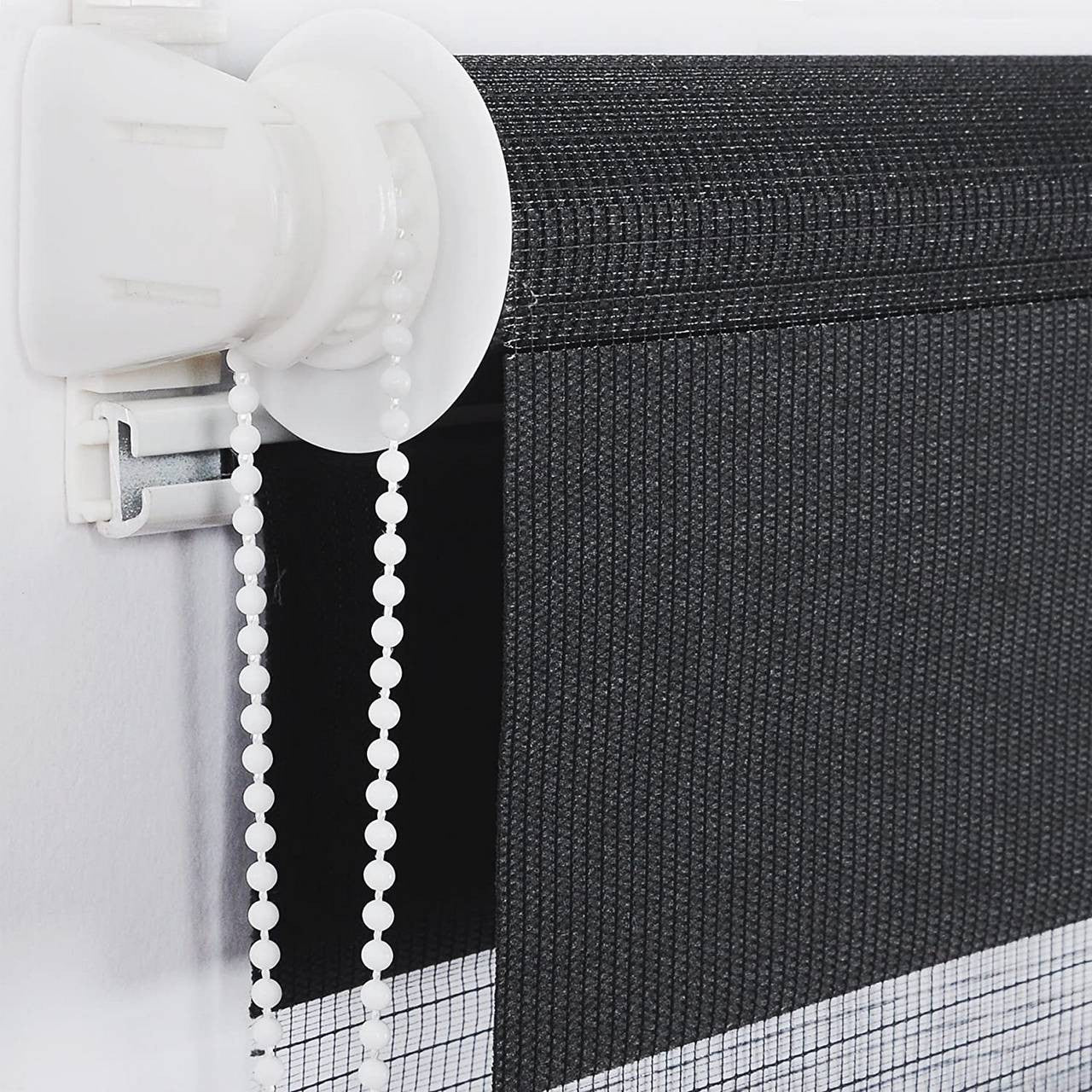 24goodz Double Roller Blind - Easy Maintenance - Light Control - 100% Polyester - For Windows and Doors - Anthracite 100x150