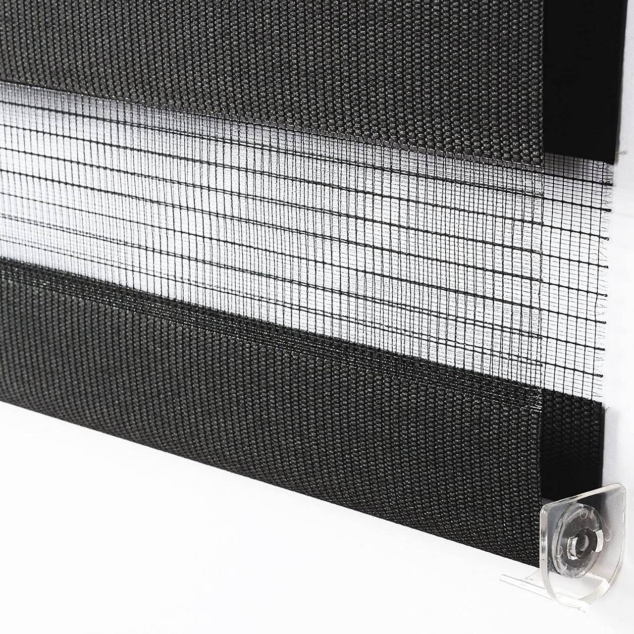 24goodz Double Roller Blind - Easy Installation - Light Protection & Privacy - 100% Polyester - Grey - 55x150 cm - an