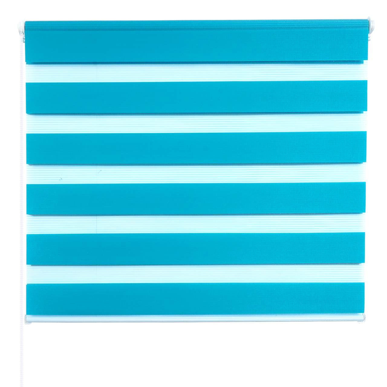 24goodz Double Roller Blind Easyfix - No Drilling Installation - 100% Polyester - For Windows and Doors - Turquoise 80x150cm - ts