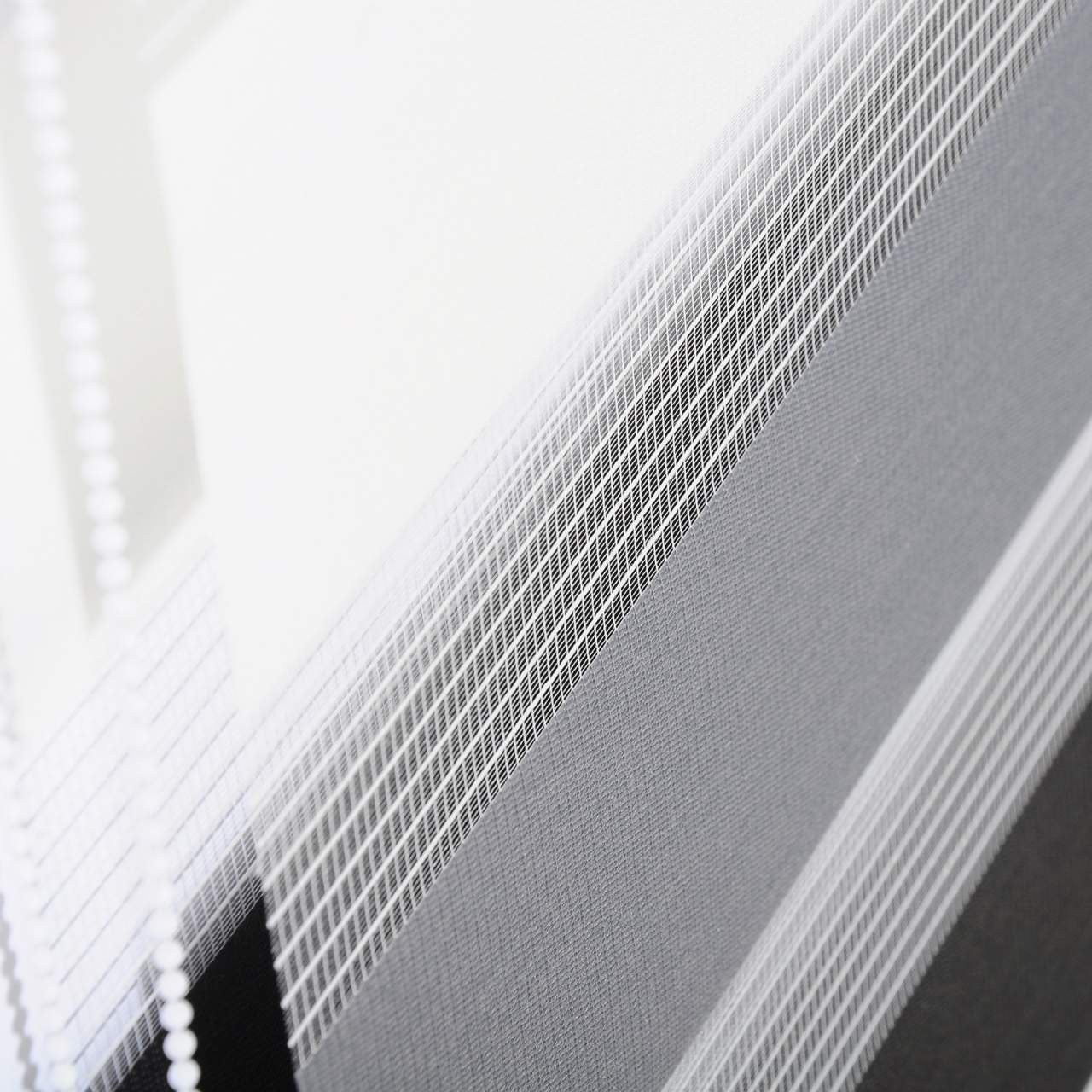24goodz Double Roller Blind - Easy Installation - Light Protection and Privacy - 100% Polyester - For Windows and Doors - White + Grey + Anthracite - 60 x 220 cm