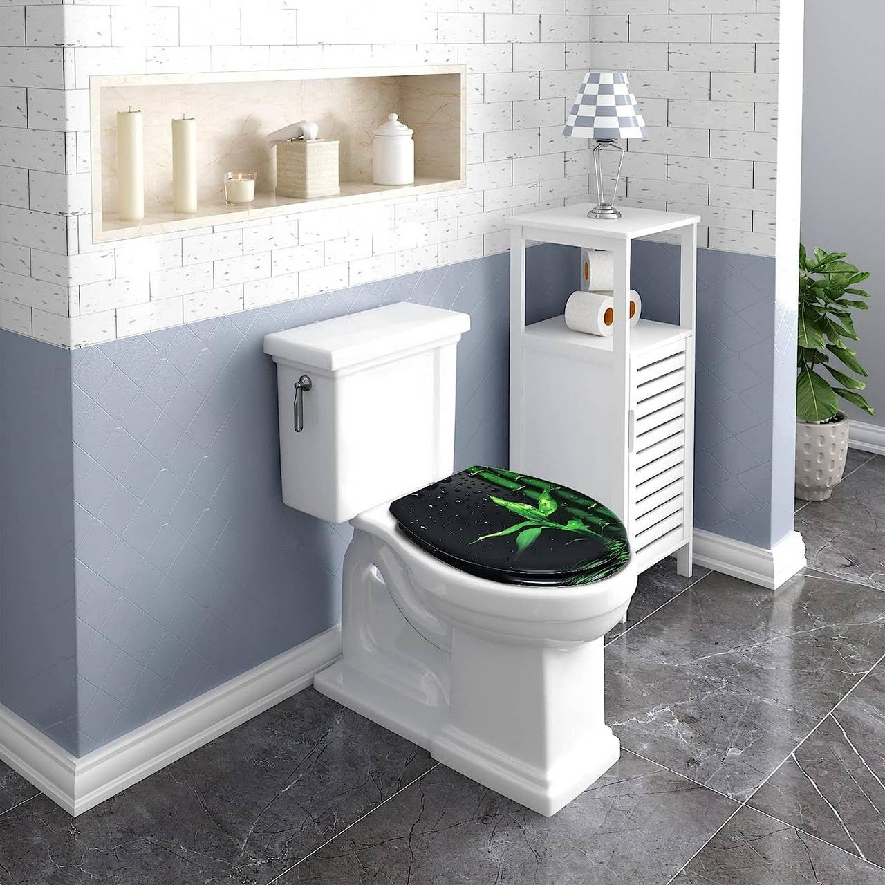 24goodz Duroplast Toilet Seat - Soft-Close Mechanism - Easy to Clean - Duroplast - For Everyone - White