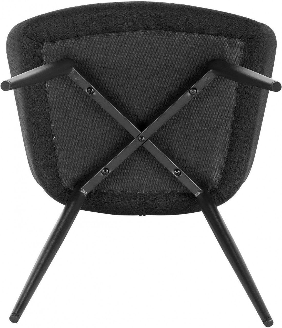 24goodz Dining Chair with Armrests - Ergonomic Comfort - Sturdy Metal Frame - Linen - For Home and Office - Dark Grey - sz
