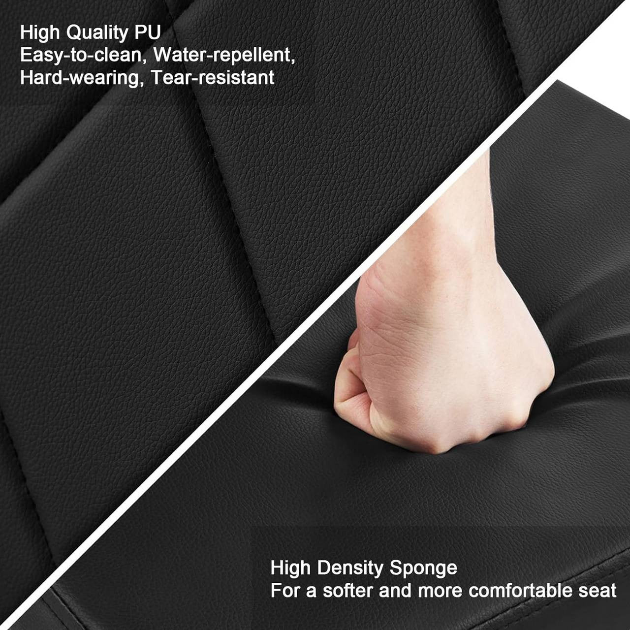 24goodz Dining Chairs Set of 4 - Ergonomic High Back Design - Durable Metal Frame - For Home and Dining - Black