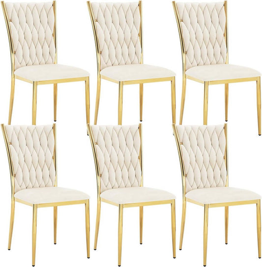 24goodz Velvet Dining Chair - Elegant Eye-Catcher - Ultra Comfortable - Velvet + Metal - Dark Grey/Cream