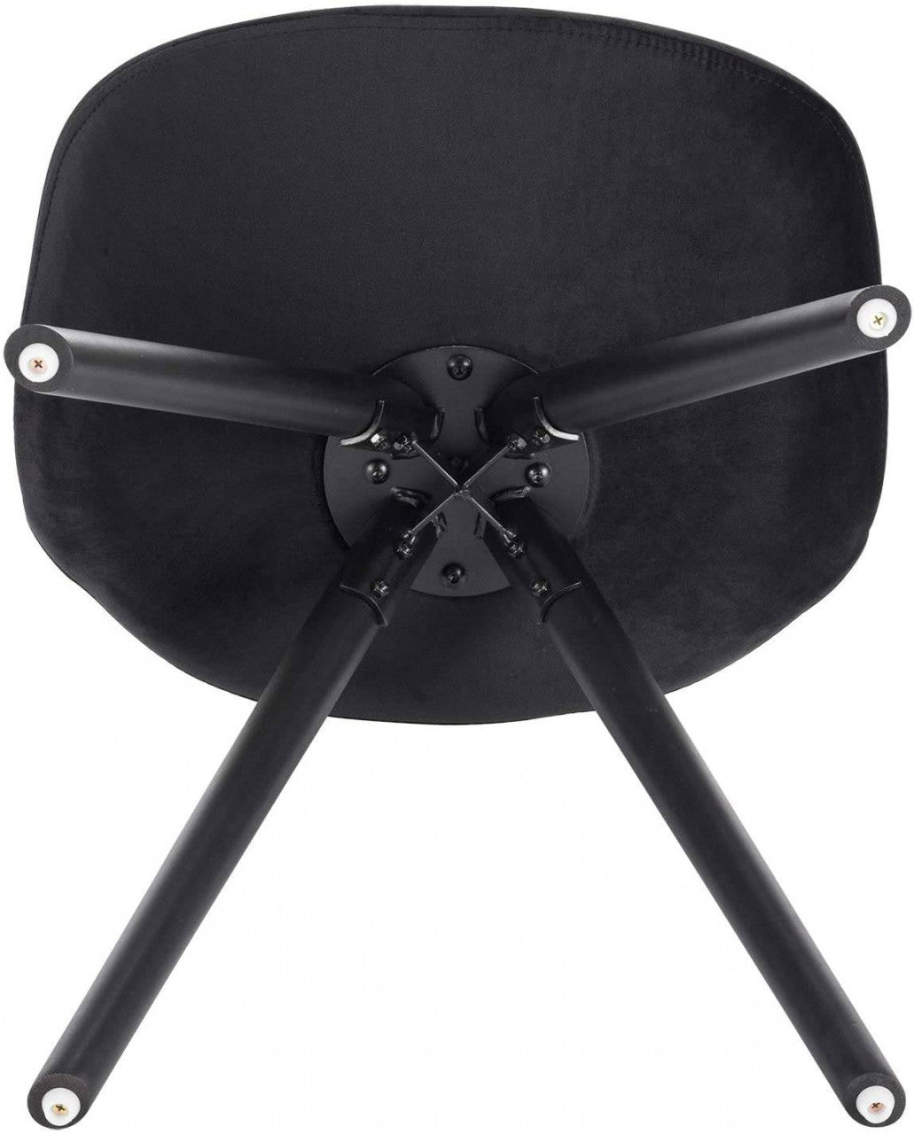 24goodz Velvet Dining Chair - Ergonomic Support - Durable Solid Wood - For Every Room - Black - sz