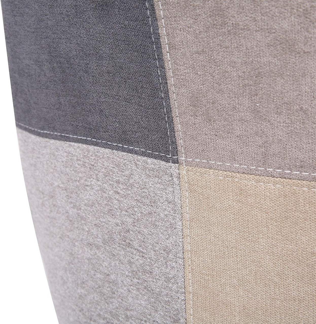 24goodz Set of 2 Dining Chairs - Ergonomic Support - Stylish Patchwork Design - PP and Solid Wood - For Home and Office - Multicolour - pw