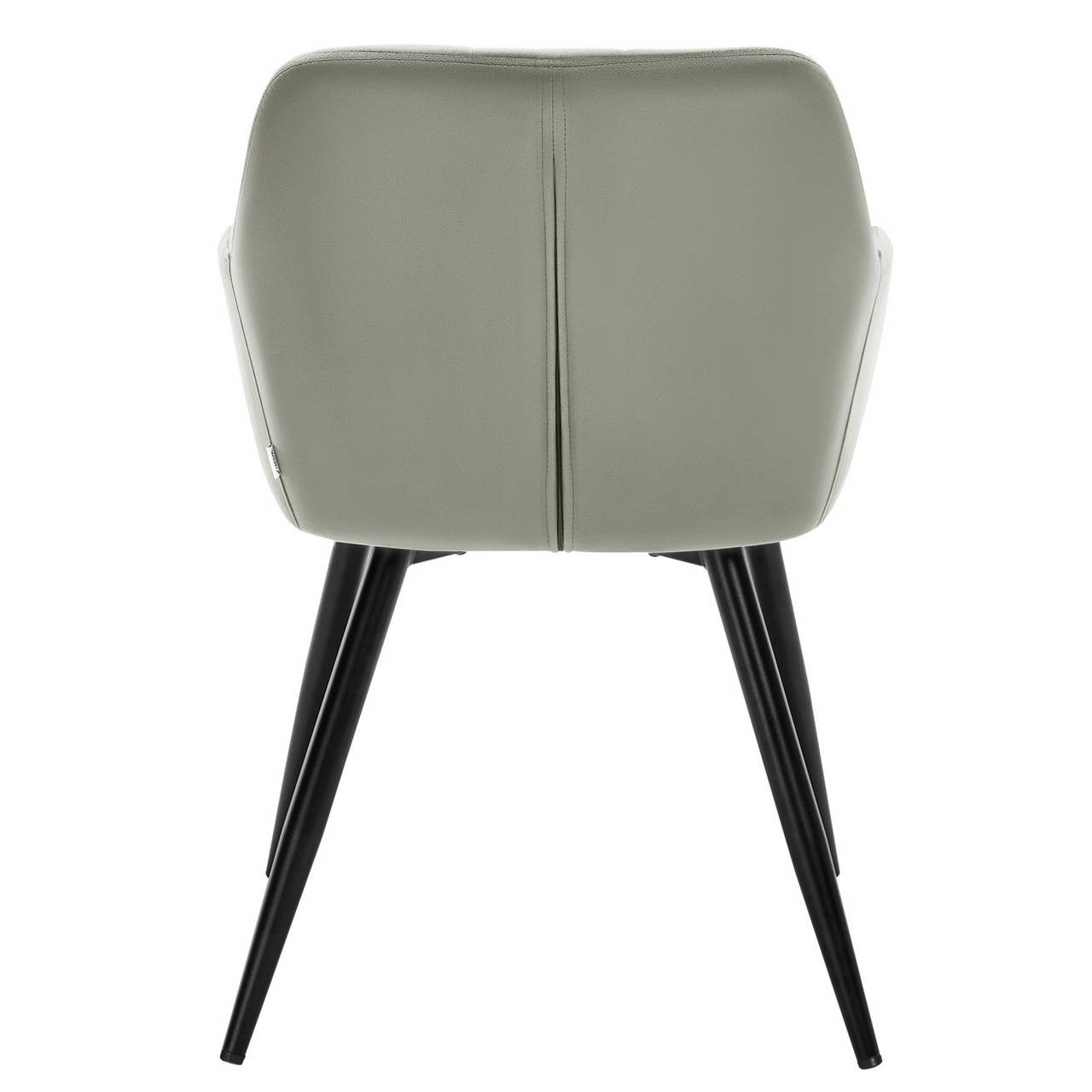 24goodz Velvet Dining Chair - High Comfort Design - Durable and Stylish - Velvet + Metal - Grey